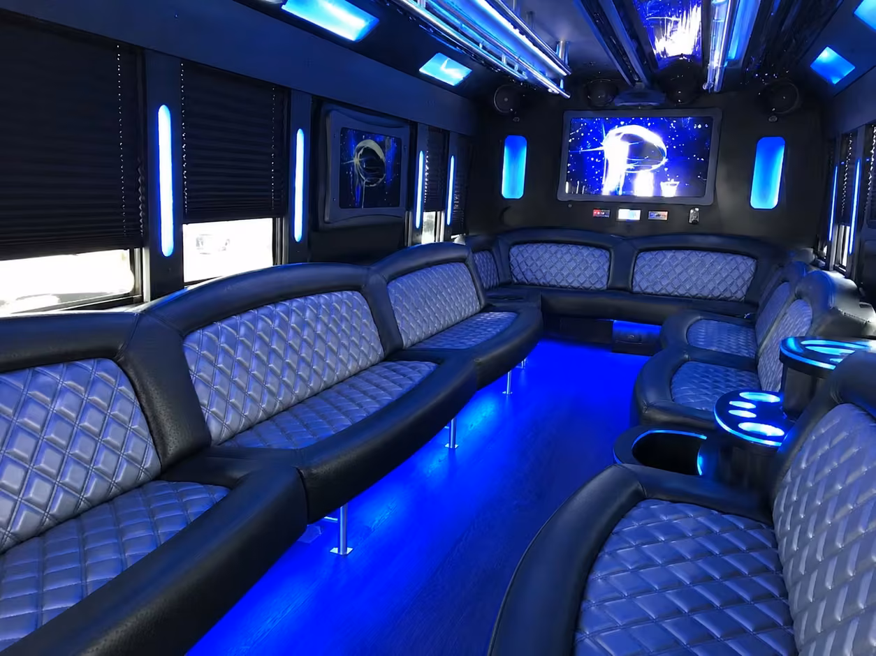 winston-salem party bus interior